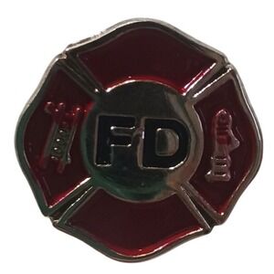 FD Fire Department Pin 1" Lapel Hat Tac Badge Firefighter EMT‎ Rescue Reponder